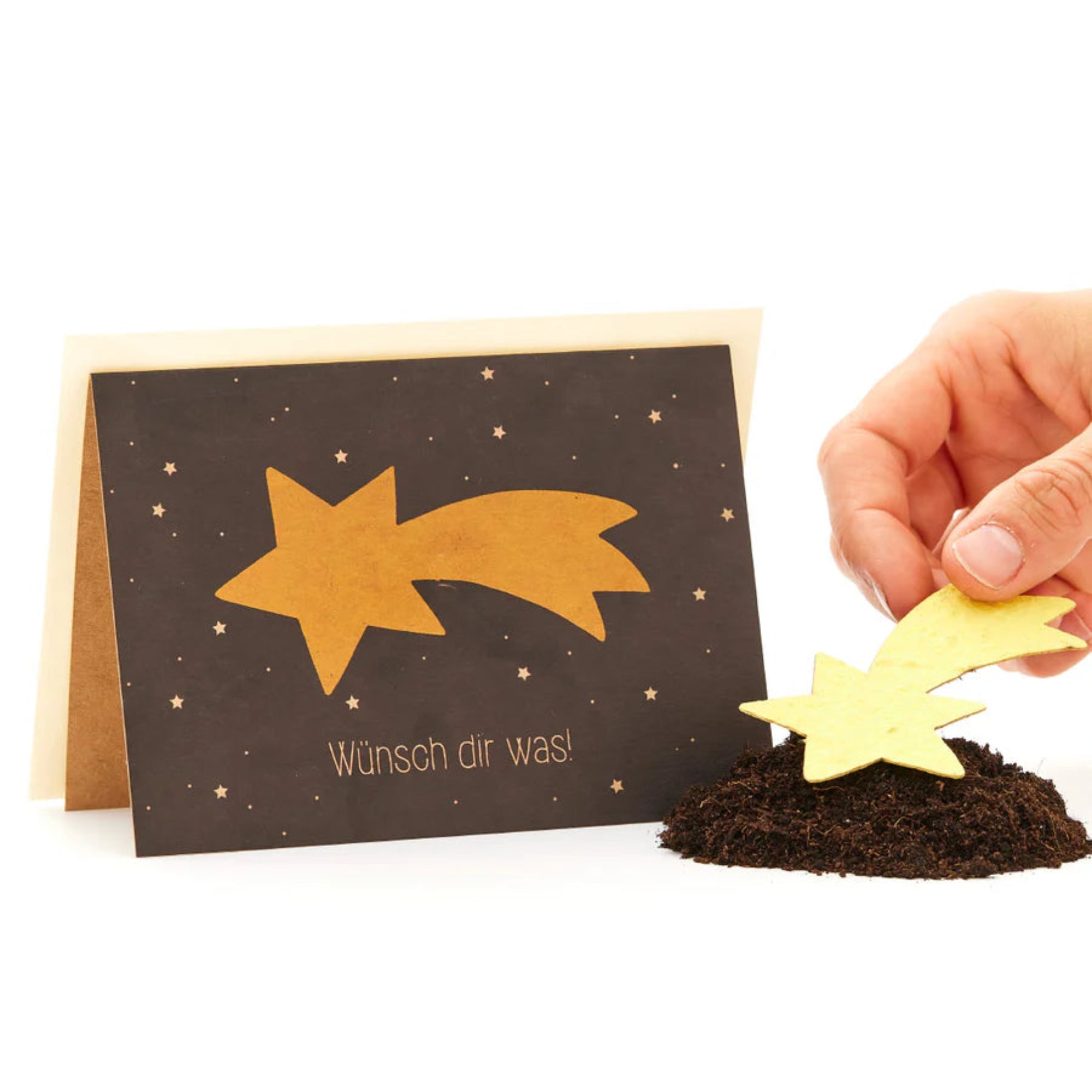 Grußkarte "Wünsch dir was" - Sternschnuppe