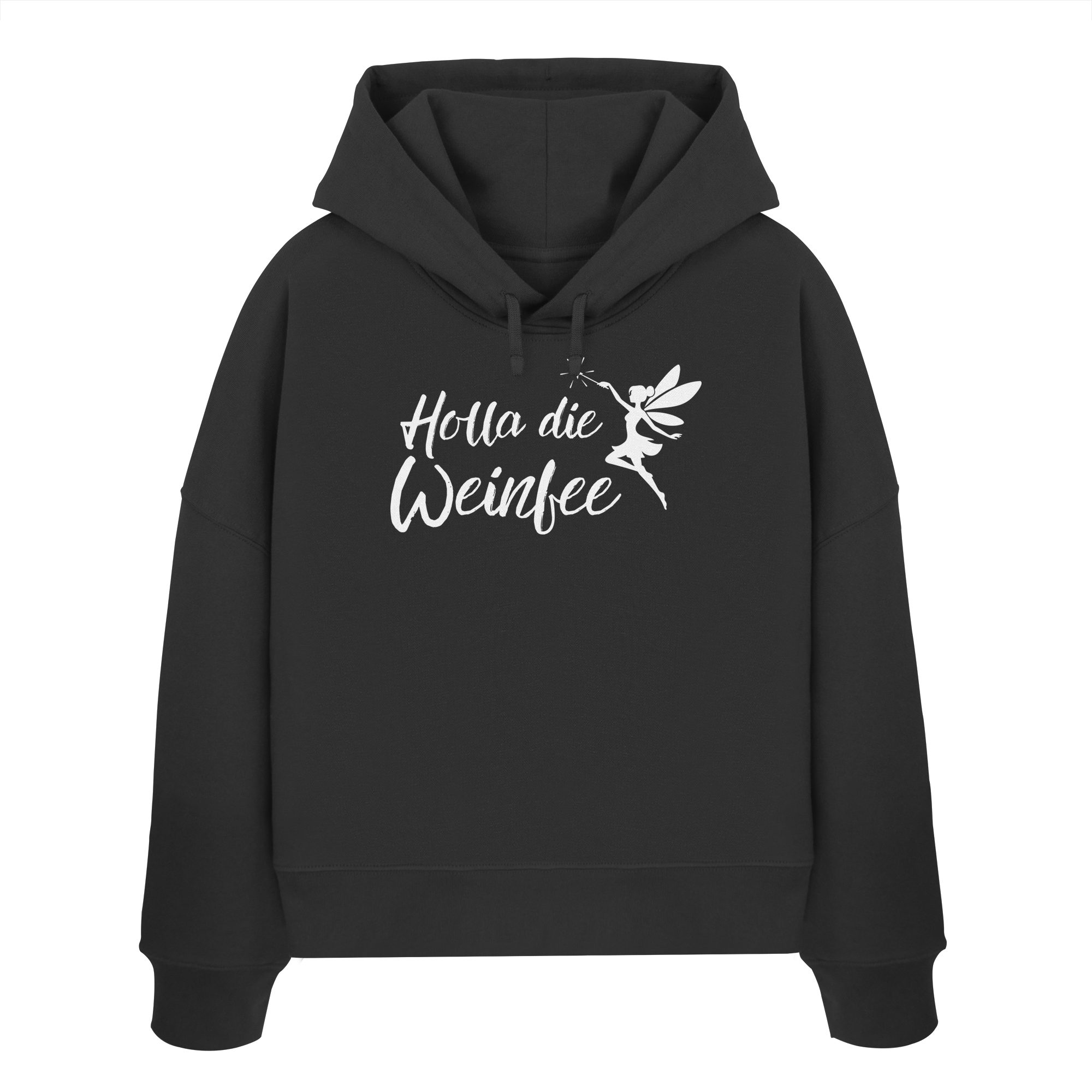 Holla die Weinfee - Womens Organic Boxcut Hoodie