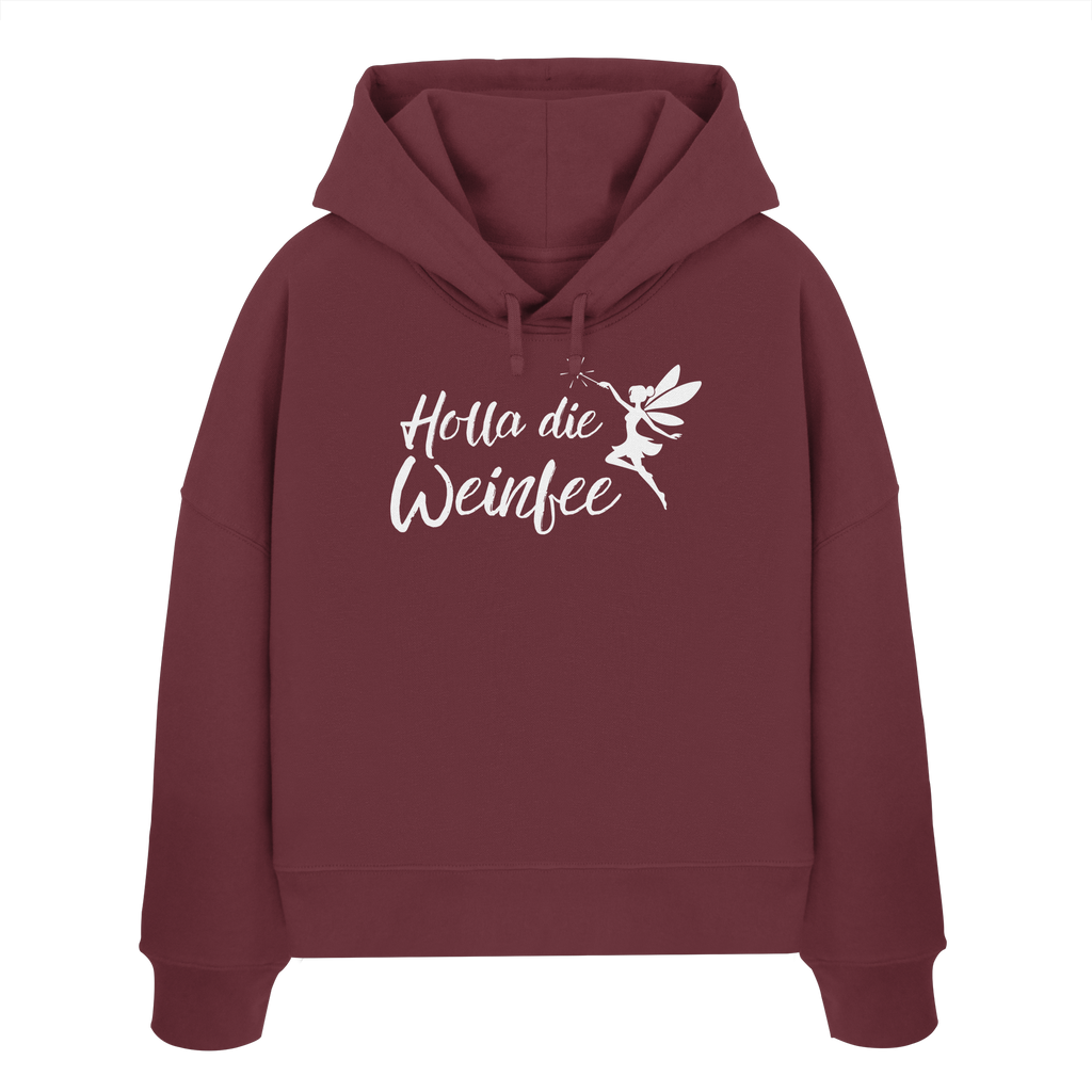 Holla die Weinfee - Womens Organic Boxcut Hoodie