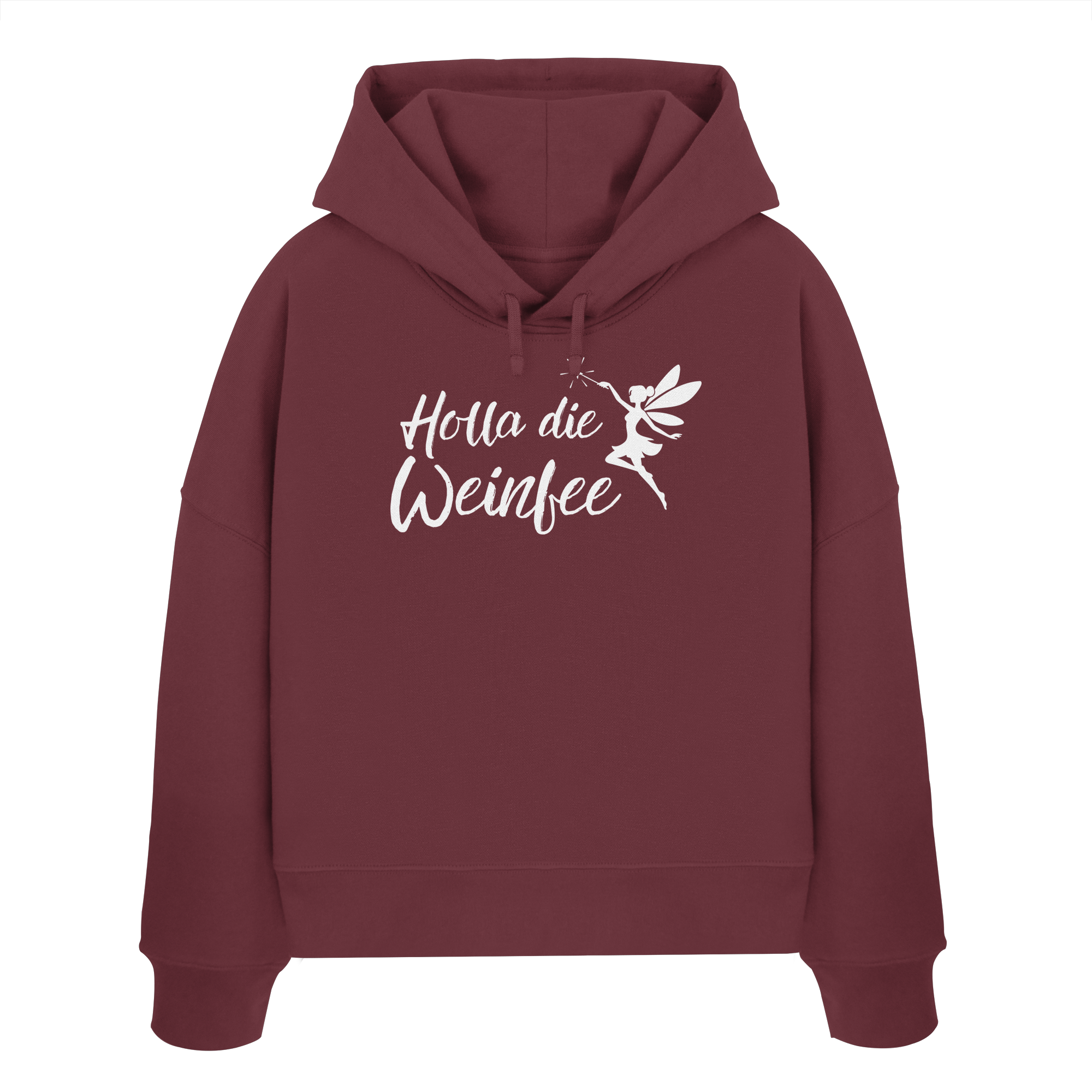 Holla die Weinfee - Womens Organic Boxcut Hoodie