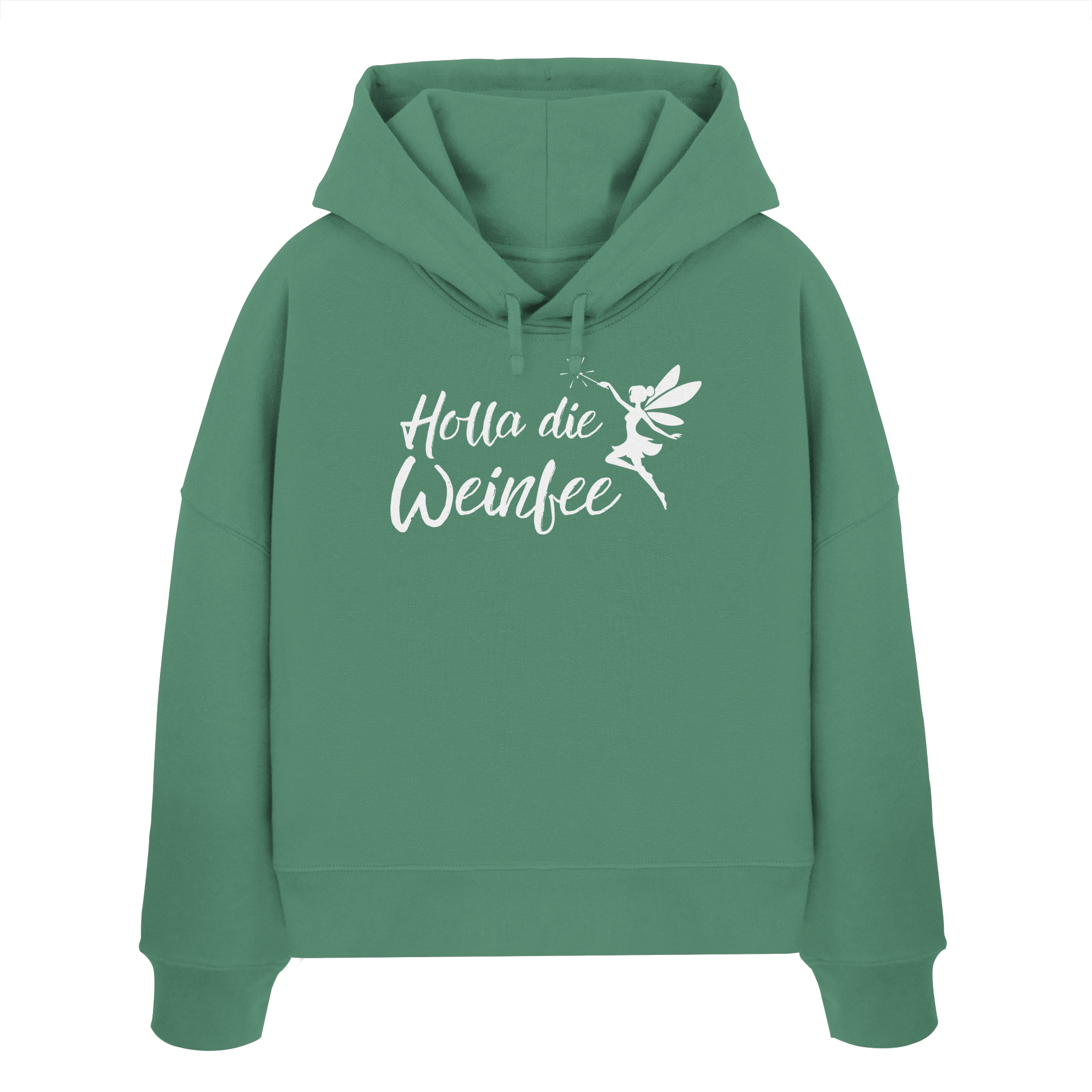 Holla die Weinfee - Womens Organic Boxcut Hoodie