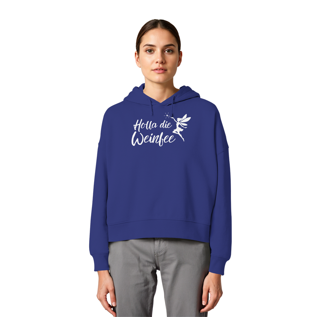 Holla die Weinfee - Womens Organic Boxcut Hoodie