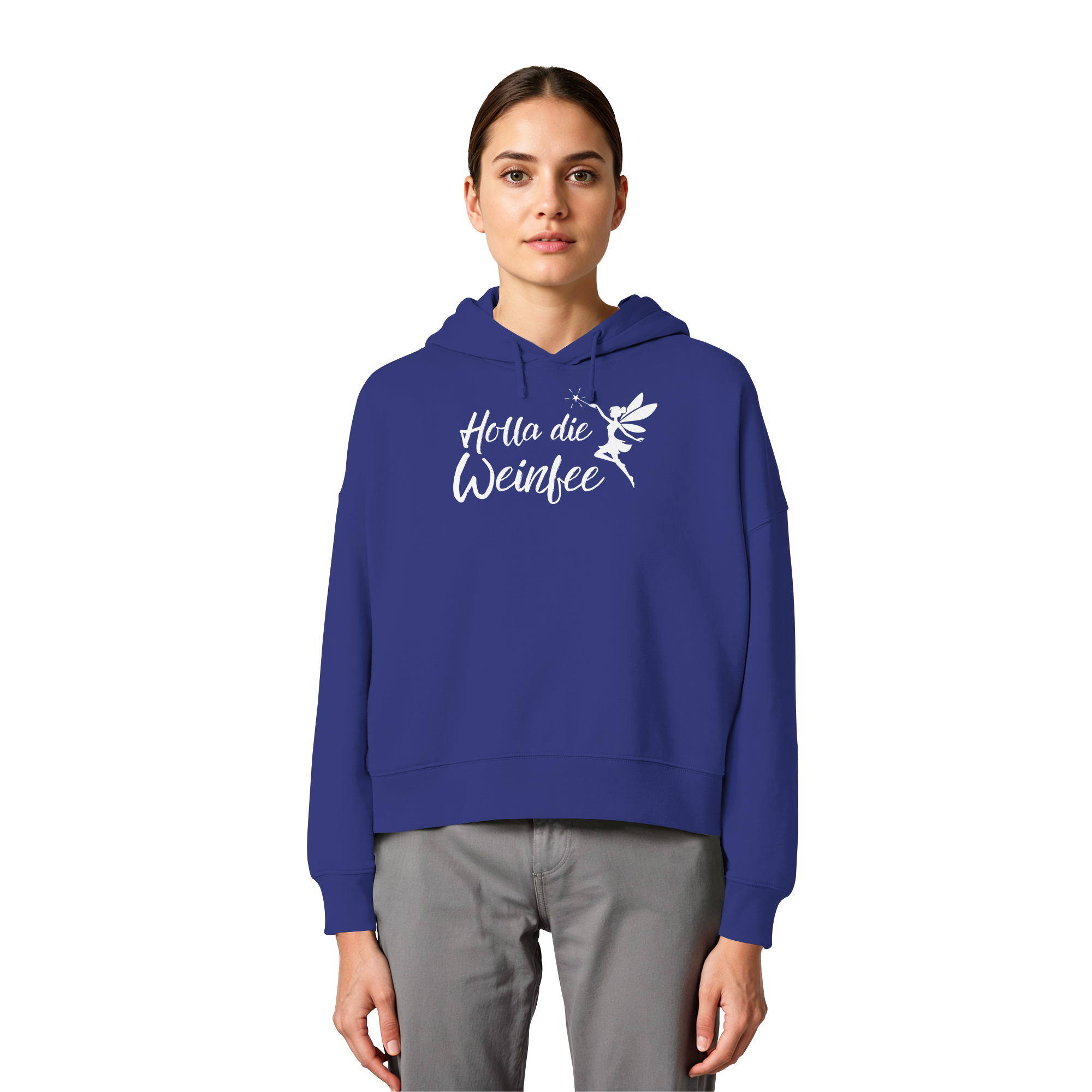 Holla die Weinfee - Womens Organic Boxcut Hoodie