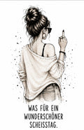 Wunderschöner Scheißtag Messy Bun Trinkglas mit Bambusdeckel & Glasstrohhalm